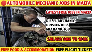 2022 Automobile Field Jobs In Malta||Mechanic Jobs In Malta||Fresher Can Apply||High Demanding Job