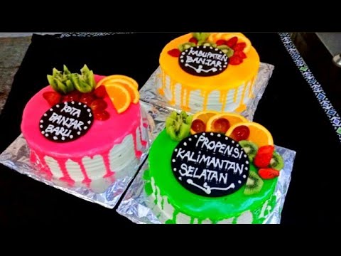 Tema Bola Kue ulang tahun anak laki laki semoga suka videonya Step menggambar dengan buttercream: - . 