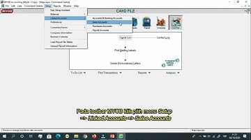TUTORIAL MYOB ACCOUNTING V18 (SETTING LINKED ACCOUNT)