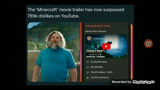 The Minecraft movie trailer got a lot of dislikes.