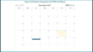 Jquery Fullcalandar Integration with PHP and Mysql