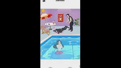 Annoying Puzzle Game 2 level 25 help the girl breath underwater Walkthrough Solution