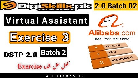 Virtual Assistant Exercise 3 Batch 2 Digiskills | how to create account on Alibaba