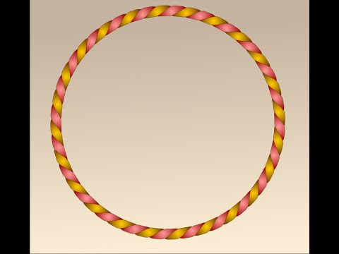 273. How to draw rope around circle  วิธีวาดเกลียวเชือก รอบวงกลม