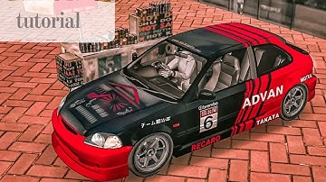 HONDA EK9 ADVAN DECALS TUTORIAL | CAR PARKING MULTIPLAYER