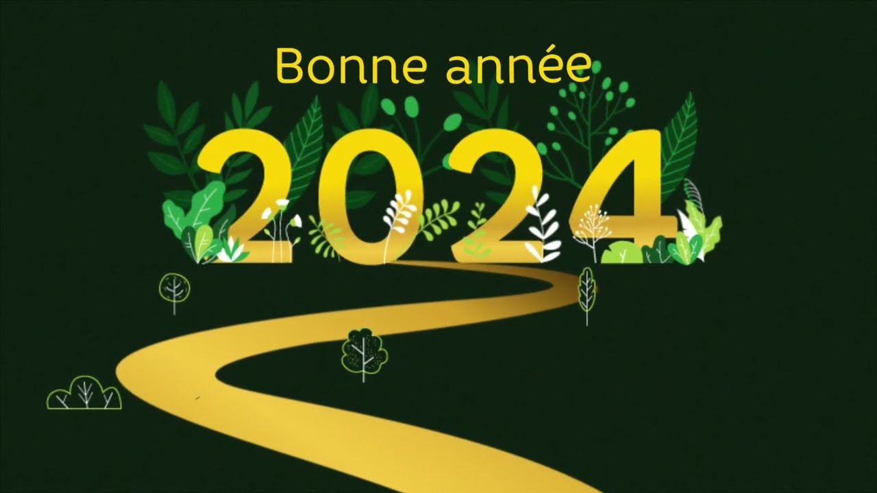Carte de vœux virtuelle bonne année 2024 🍃☘️ (FX181