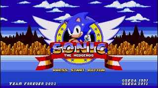 Sonic Reclassified Title Screen In Sonic 1 Forever (MOD)