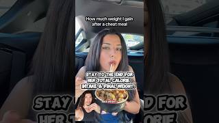 How Much Weight She Gained After an EPIC CHEAT MEAL! (Fat Loss Coach Reacts) #fitness