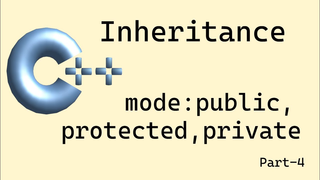 C++ basics: Inheritance - Part 4 (mode-public, protected, private ...