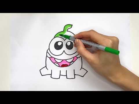 How To Draw A Om Nom. Cut The Rope Om Nom