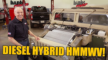 Een voorproefje van het eerste Banks diesel hybride HMMWV-prototype van het leger