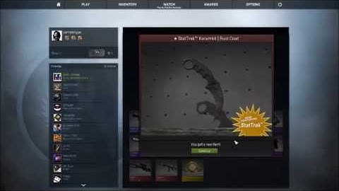 Stattrak Karambit Rust Coat WW Knife Unboxing