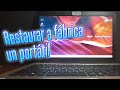 Restablecer portátil a configuración de fábrica | instalar sistema operativo Windows laptop notebook