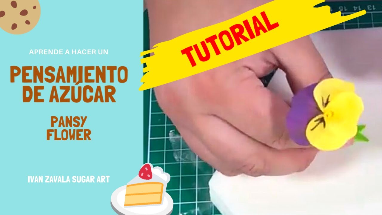 TUTORIAL de Flor Pensamiento de Azúcar | HOW TO | Ivan Zavala Sugar Art