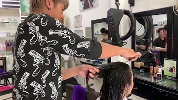 hướng dẫn cắt tóc tém , round graduation ,hùng đông tinh hair