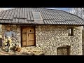 I built a medieval door restored an old rusty lock and made a keyoffgrid stone hut ep14