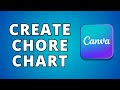 How To Make a Chore Chart On Canva (Best Method)