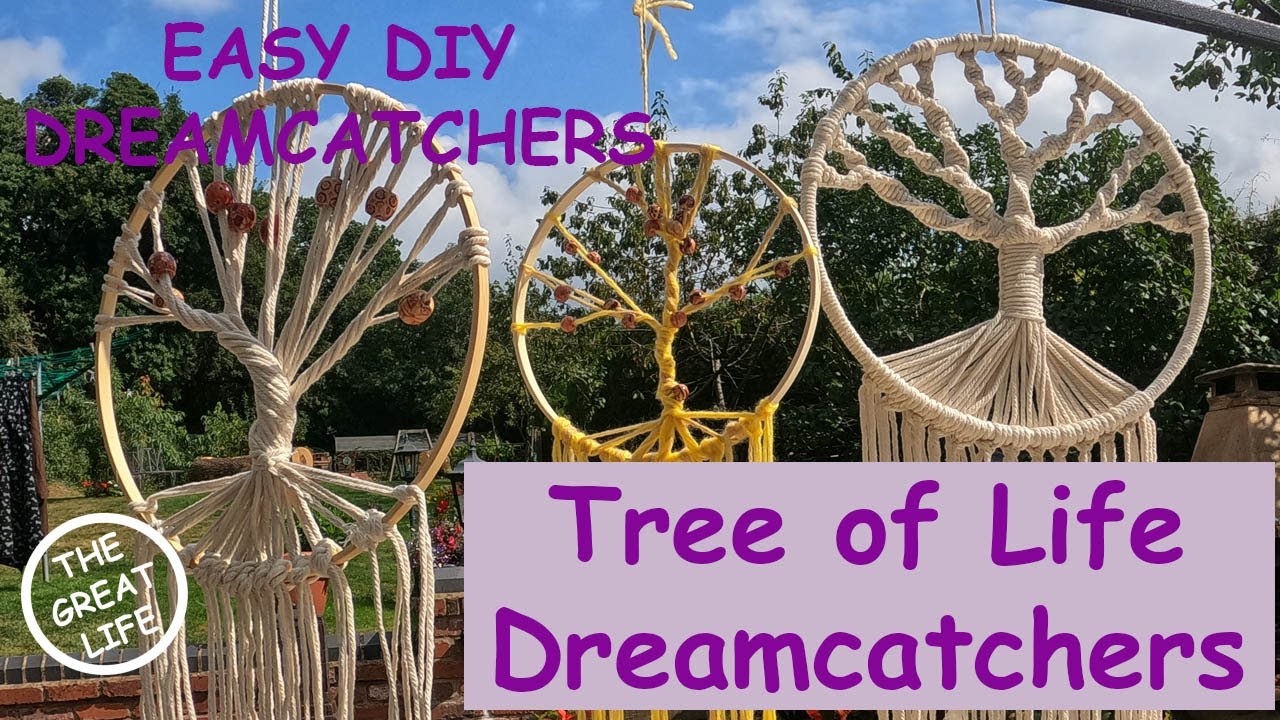 TREE OF LIFE DREAM CATCHERS | DIY GARDEN WEDDING - YouTube