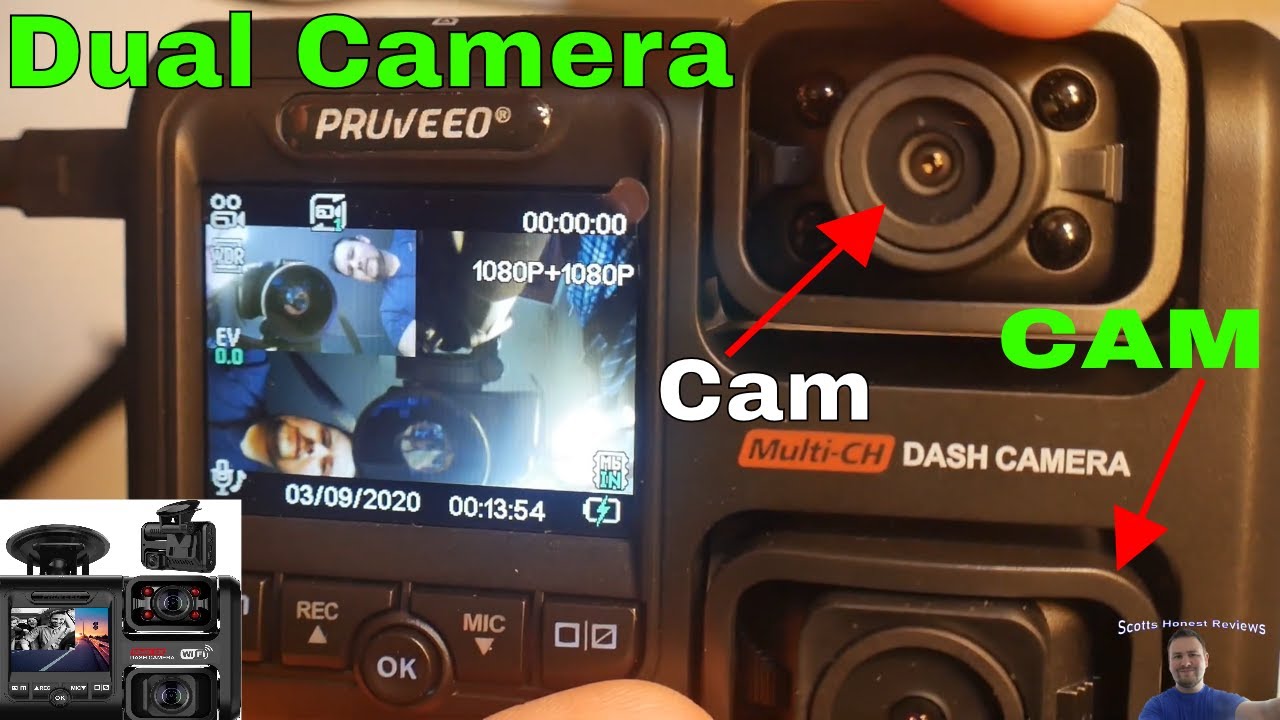 PRUVEEO D30H Dash Cam With Infrared Night Vision and WiFi