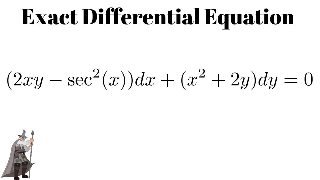 Exact Differential Equation 2xy Sec 2 X Dx X 2 2y Dy 0 Youtube