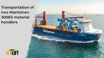 Transportation of two  Mantsinen 300ES material handlers