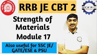 Strength of Materials Module 17 for RRB JE 2019  by Mech Zone