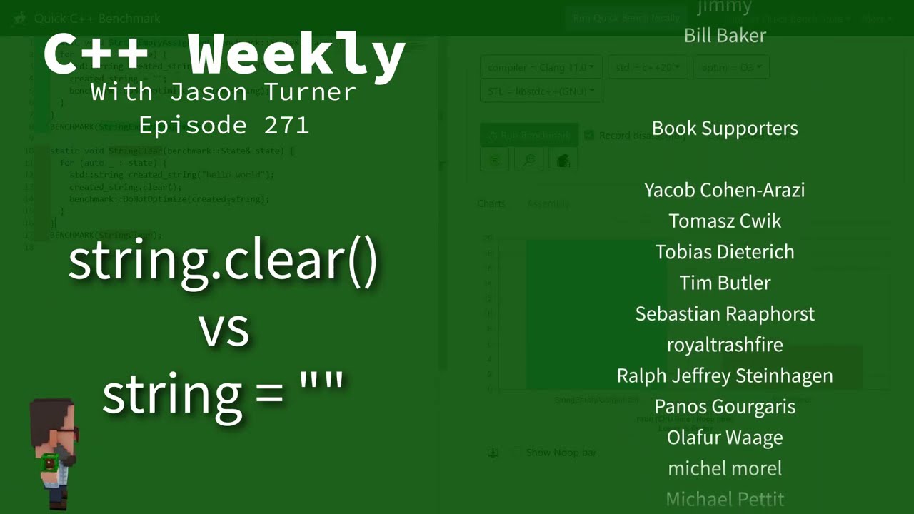 C++ Weekly - Ep 271 - string.clear() vs string =  