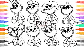 Smiling Critters Coloring Pages / How to COLOR all Characters Poppy playtime 3 / NCS Music