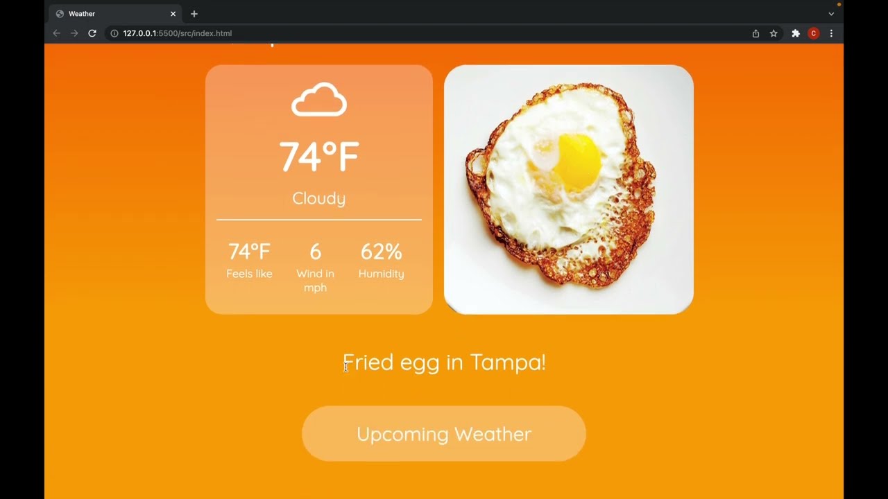 My Egg-citing Weather App (Built with HTML, CSS, and Javascript) by Ciara Cloud | DigitalCrafts
