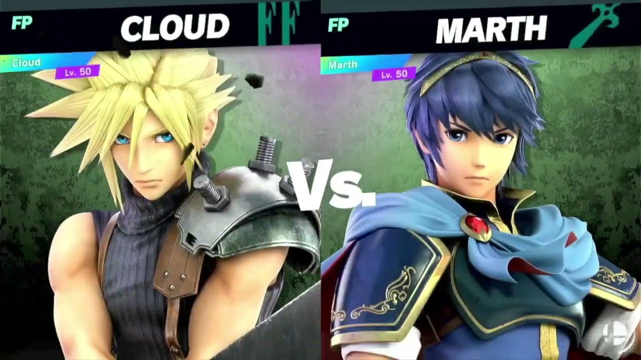 Super Smash Bros Ultimate Amiibo Fights Cloud vs Marth