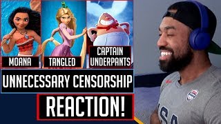 TRY NOT TO LAUGH - Unnecessary censorship - Moana, Tangled \& Captain Underpants