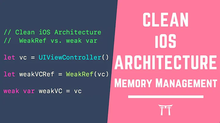 Clean iOS Architecture pt.4: Clean Memory Management in Swift with WeakRef