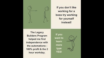 🌟 If you don’t like working for a boss, try working for yourself instead! The Legacy Builders Progra