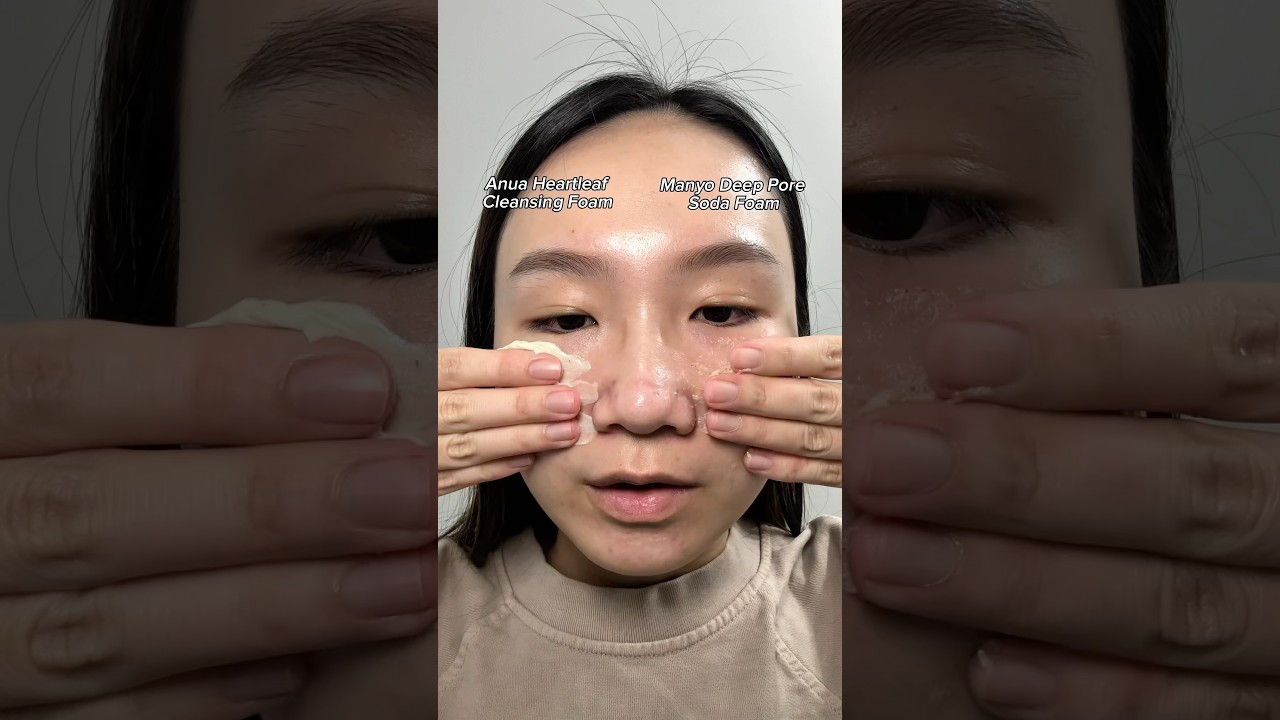 Anua Heartleaf cleansing vs Manyo Soda Cleanser #skincare #skincare routine #skincareproducts