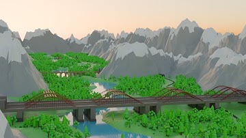 LOW POLY Train Animation in BLENDER [4K]