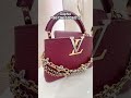 Affordable Luxury Handbags | LOUIS VUITTON Capucines Mini Burgundy with Floral Chain Detail High-End