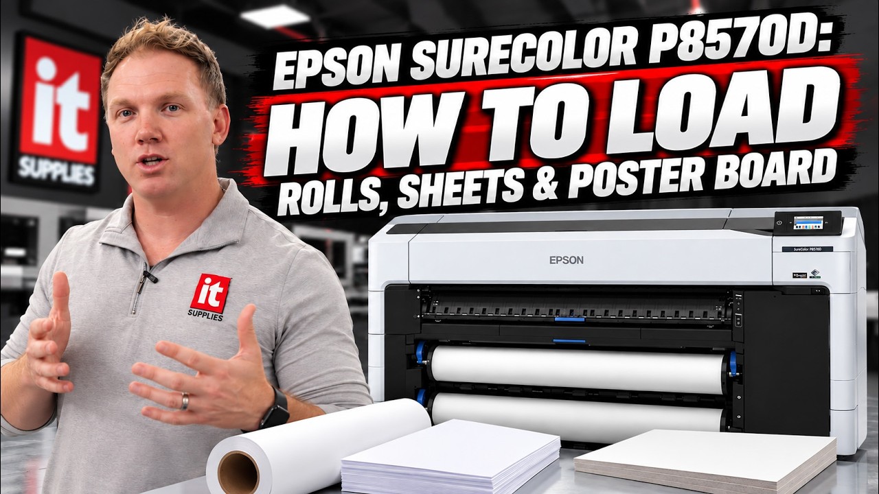 Epson SureColor P8570D: How to Load Rolls, Sheets & Poster Board
