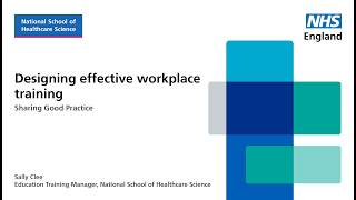 Designing effective workplace training