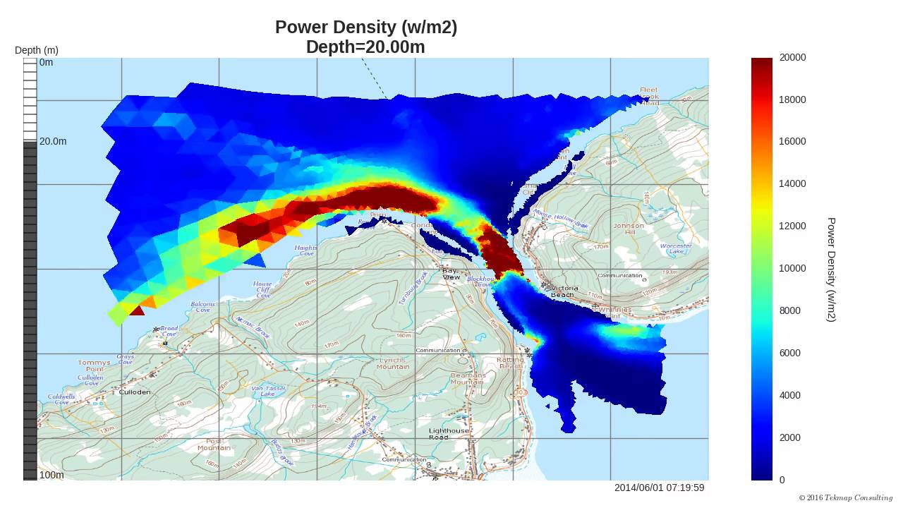 Tidal Power Density, Bay of Fundy (revised) - YouTube