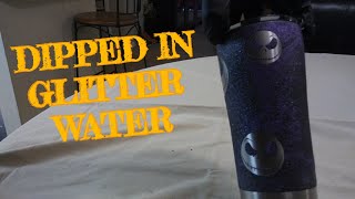 JACK SKELLINGTON GLITTER TUMBLER / dipping your cup in glitter paint