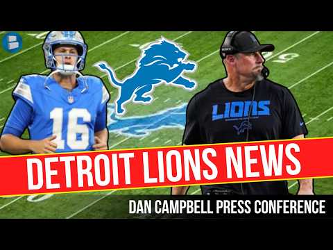 Lions News: Dan Campbell Press Conference Takeaways + Lions vs. Saints Predictions