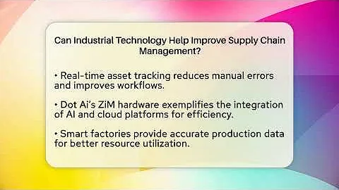 Can Industrial Technology Help Improve Supply Chain Management? | Industrial Tech Insights News