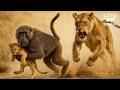 BABOONS VS LIONS | Intelligence Against Raw Power | Nature Animal Documentary