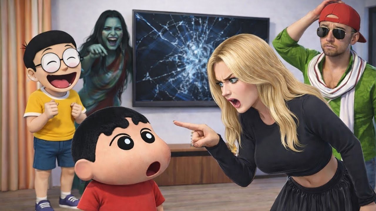 শিনচান টিভি ভেঙে দিয়ে বাড়ি থেকে পালালো | indian theft auto simulator gameplay 