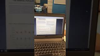 Curved Screen Computer Smashed Over Angry Teachers Head..k.o