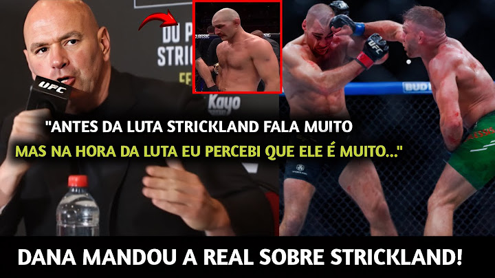 FALOU TUDO🚨Dana REAGE A LUTA entre Du plessis x Strickland no UFC 312 e MANDA A REAL PARA STRICKLAND