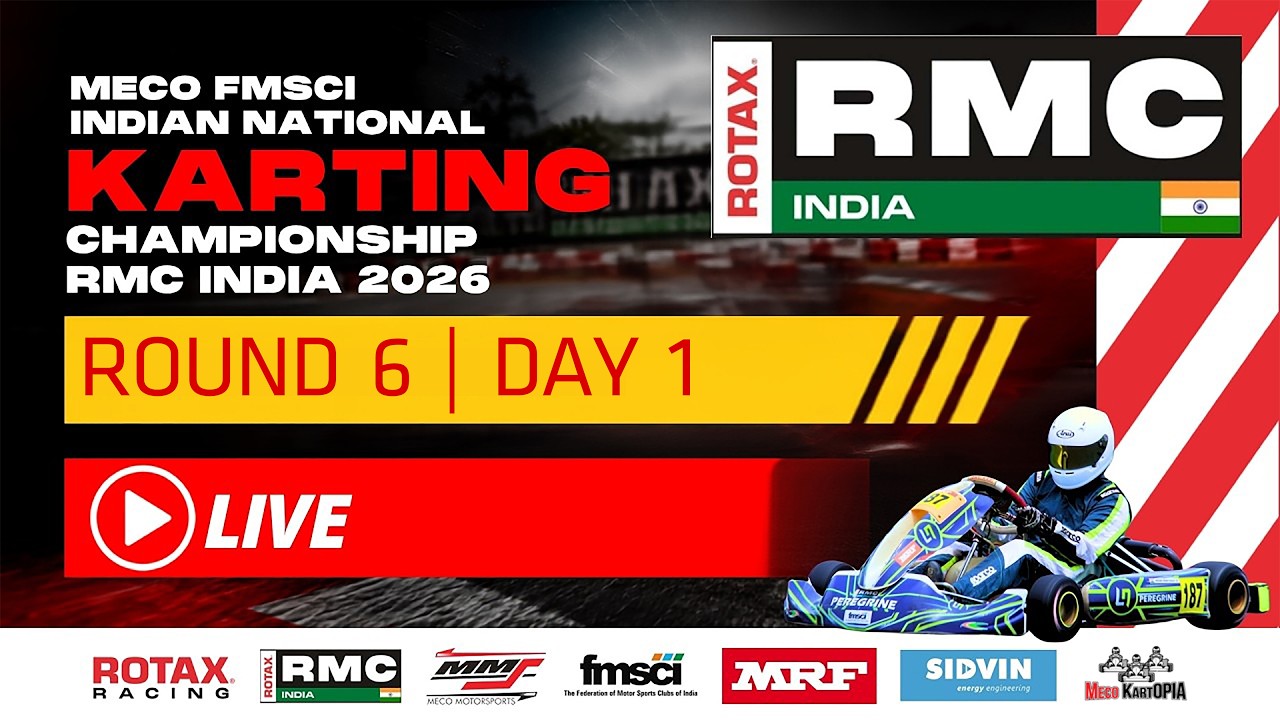 🏁 LIVE | Day 1 | R6 - Grand Finale | MECO FMSCI Indian National Karting Championship RMC India 2026