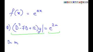 Non Homogeneous Differential equations part 1 (exponential function)