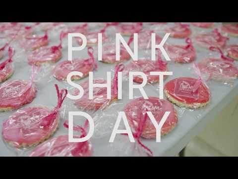 Pink Shirt Day with SaskTel at Evan Hardy