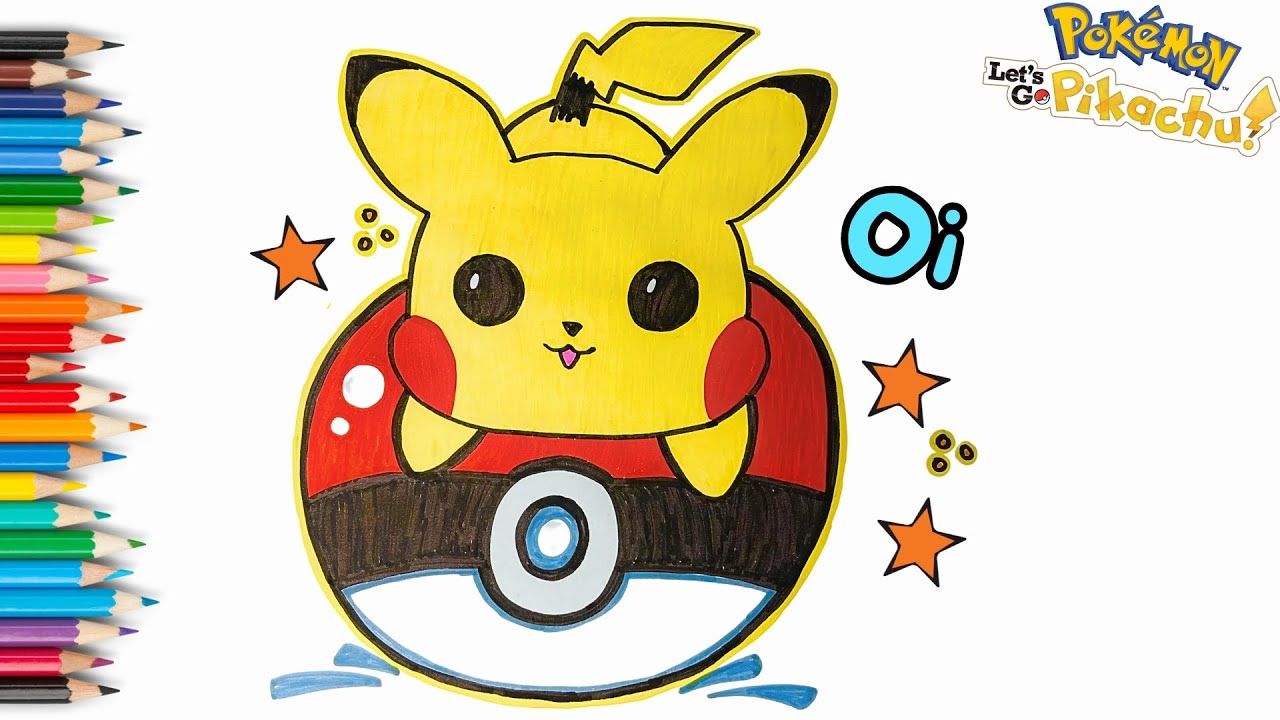 COMO DESENHAR UM PIKACHU KAWAII FÁCIL⚡❤️ 